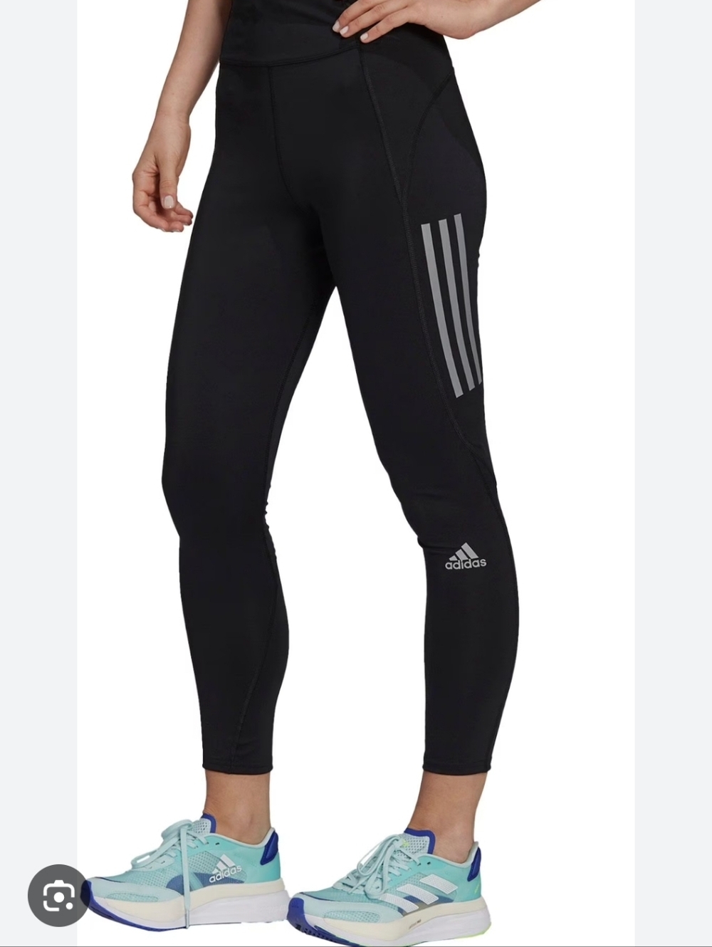 adidas Own The Run XS Black 7/8 Running Tights